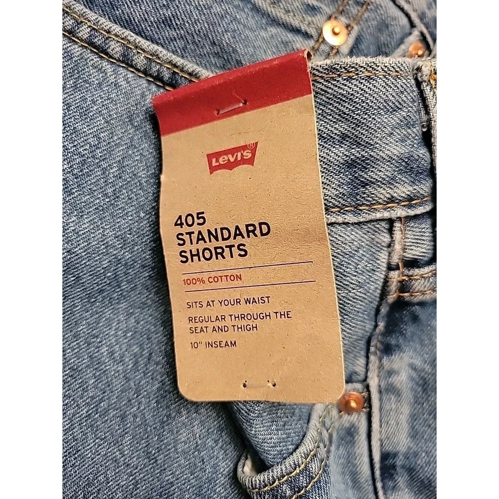 Levi‎ Levis 405 Medium Wash Jean Shorts Mens Sz 40 New NWT Denim Strauss Stylish
